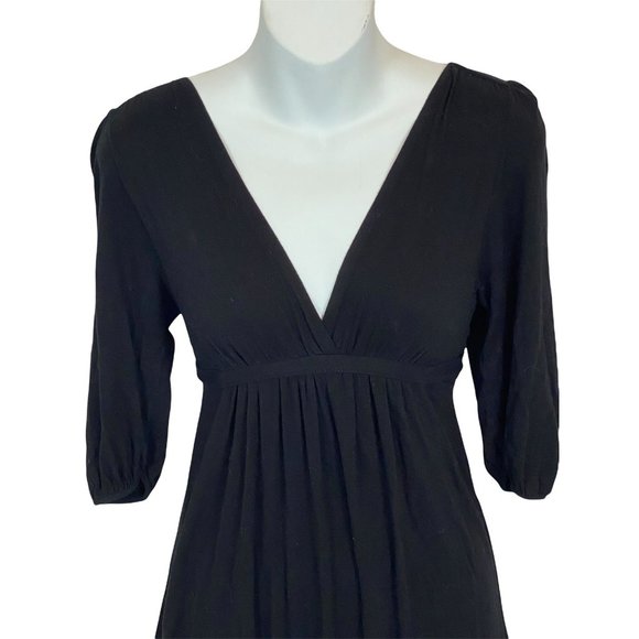 Zara Basics Little Black Cotton Dress - Size Small - Picture 2 of 4